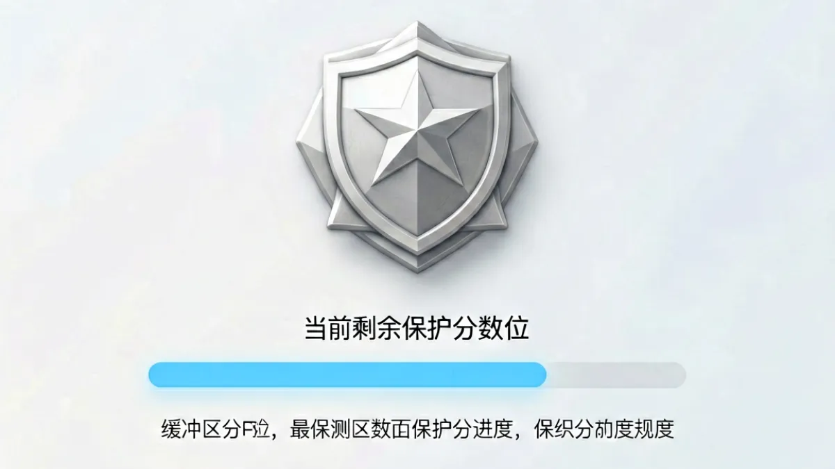 天天弄段位界面展示保级缓冲区机制，白银段底部显示保护分数条与降段触发说明